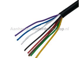 Kabel 8 Aderige 8x1.5 mm Zwart per mtr.