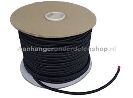 Elastiek kabel Ø 8 Zwart PER 100 meter